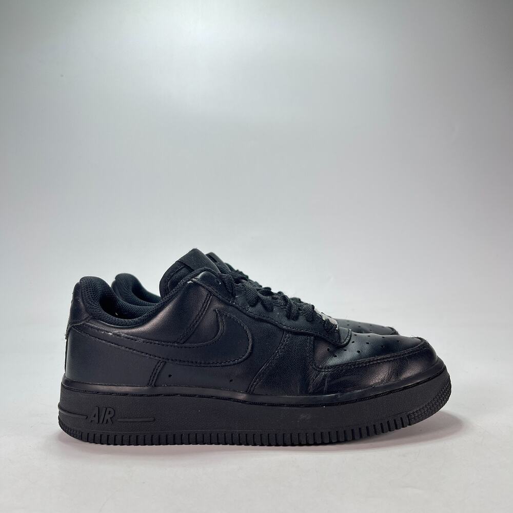 Nike Air Force 1 Low Triple Black Casual Sneakers Shoes 315115-038 Womens Sz 6.5